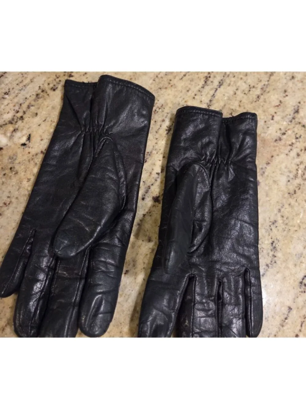 Thinsulate 40g Womens Size M Black Leather Fleece Lined Gloves